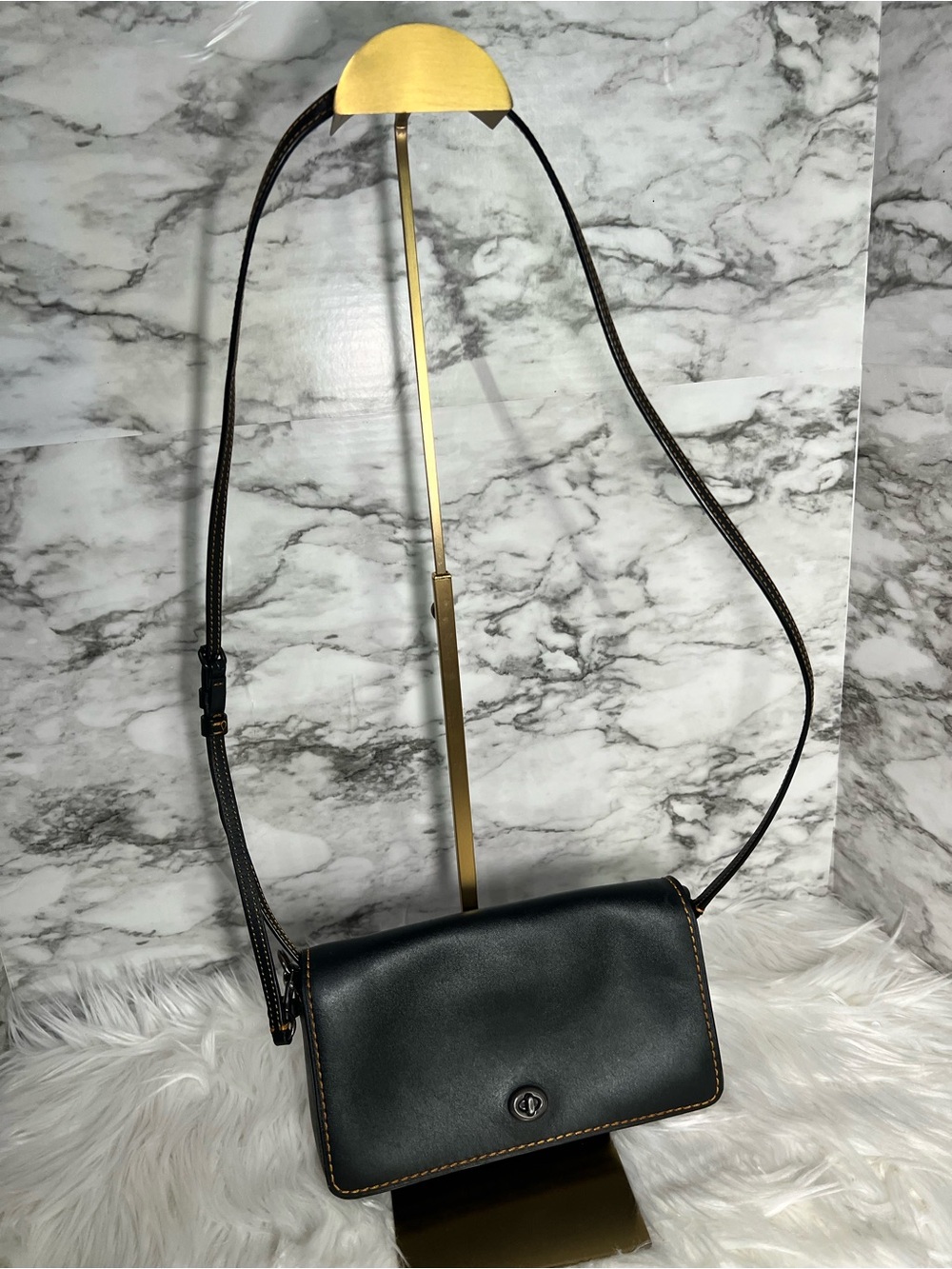 Coach Dinky 1941 Black Glove Leather Crossbody Bag - Picture 3 of 15